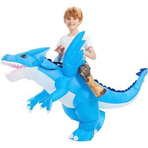 Inflatable ICE Dinosaur Dragon Costume Kid Halloween Costumes Blow up Inflatable